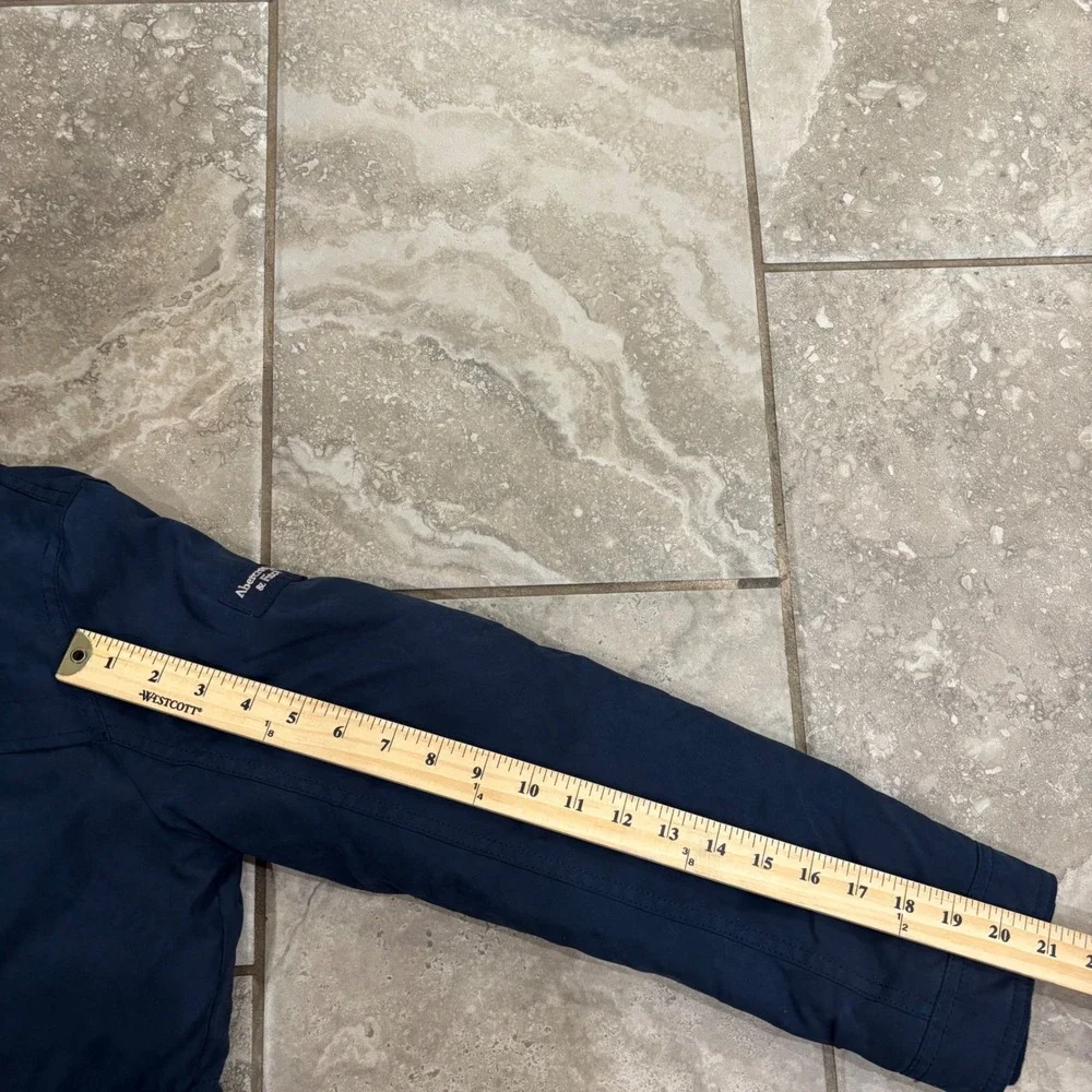 Abercrombie Kids‎ Girls Navy Blue Faux Fur Lined Parka Jacket Hooded 13/14